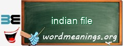 WordMeaning blackboard for indian file